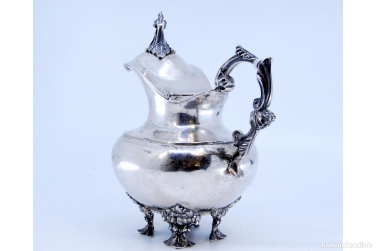 Antig&uuml;edades: jarra de leche de plata - Foto 9