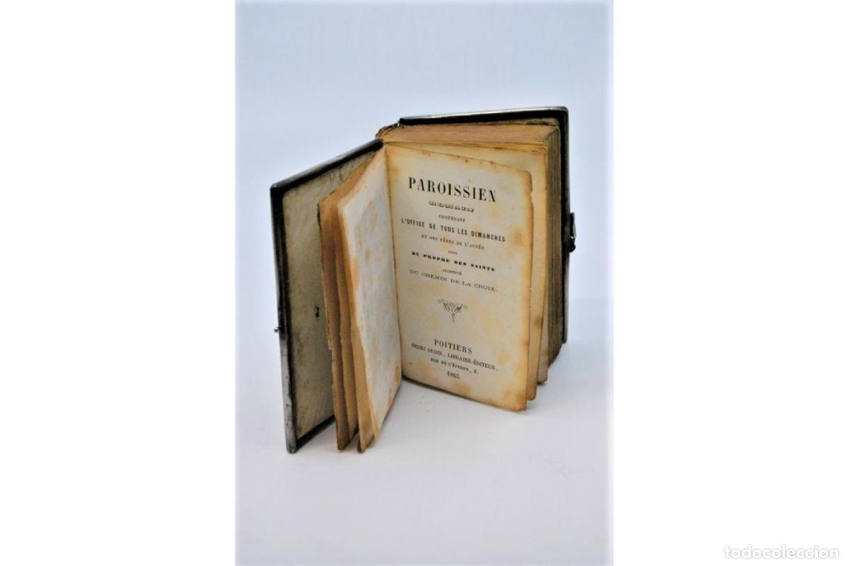 Antig&uuml;edades: Libro Paroissien Roman en plata. - Foto 3