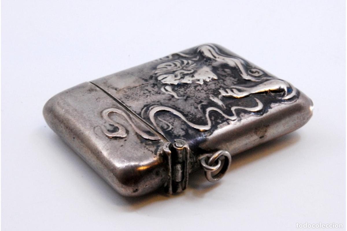Antig&uuml;edades: Caja de cerillas de plata - Foto 5