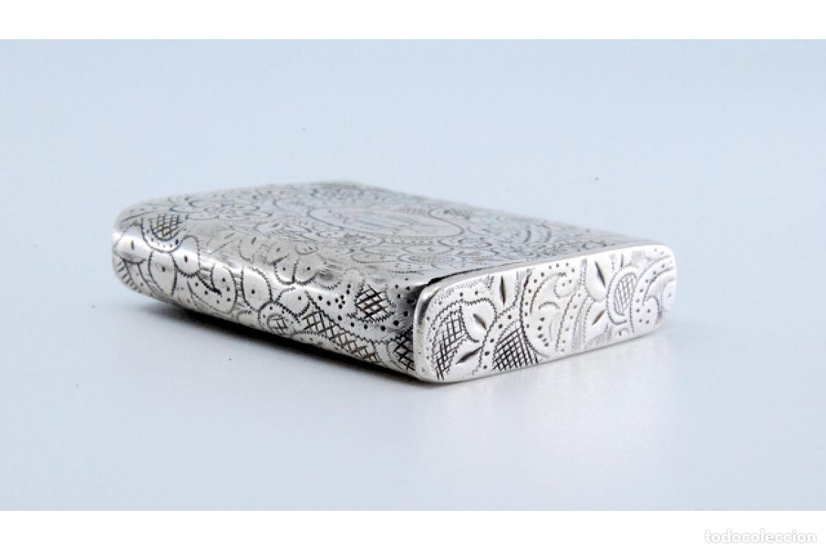 Antig&uuml;edades: Caja de cerillas de plata - Foto 3