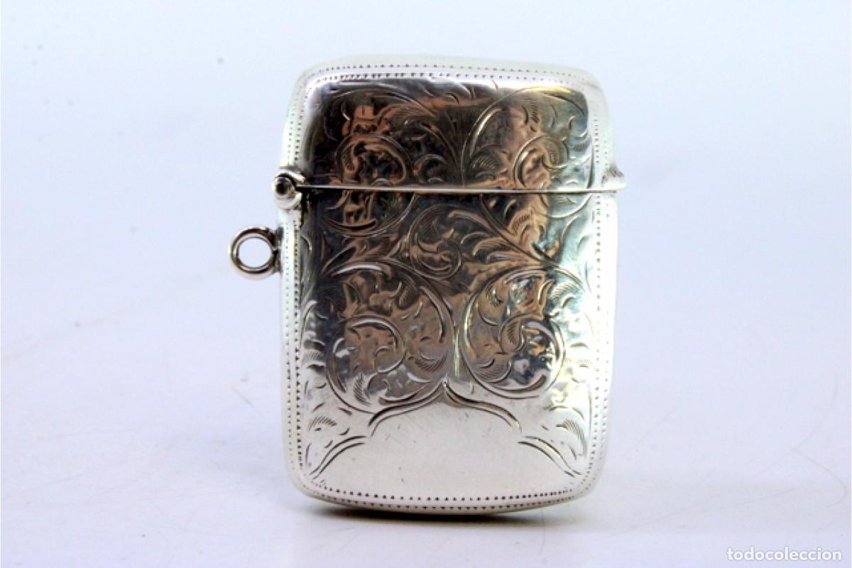 Antig&uuml;edades: Caja de cerillas de plata - Foto 2