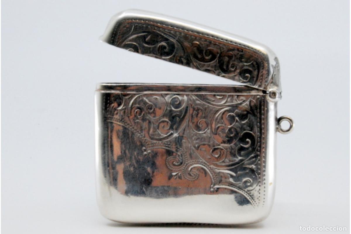 Antig&uuml;edades: Caja de cerillas de plata - Foto 3
