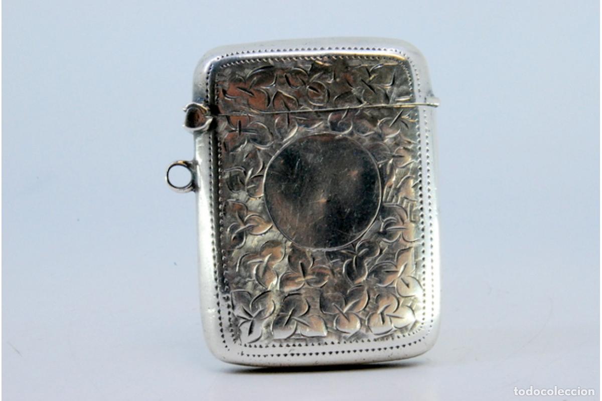 Antig&uuml;edades: Caja de cerillas de plata - Foto 2