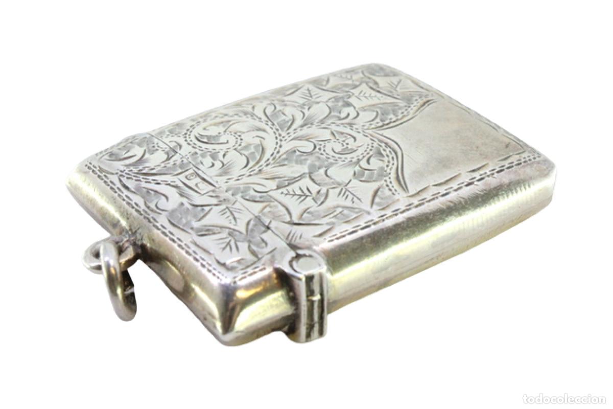 Antig&uuml;edades: Caja de cerillas de plata - Foto 1