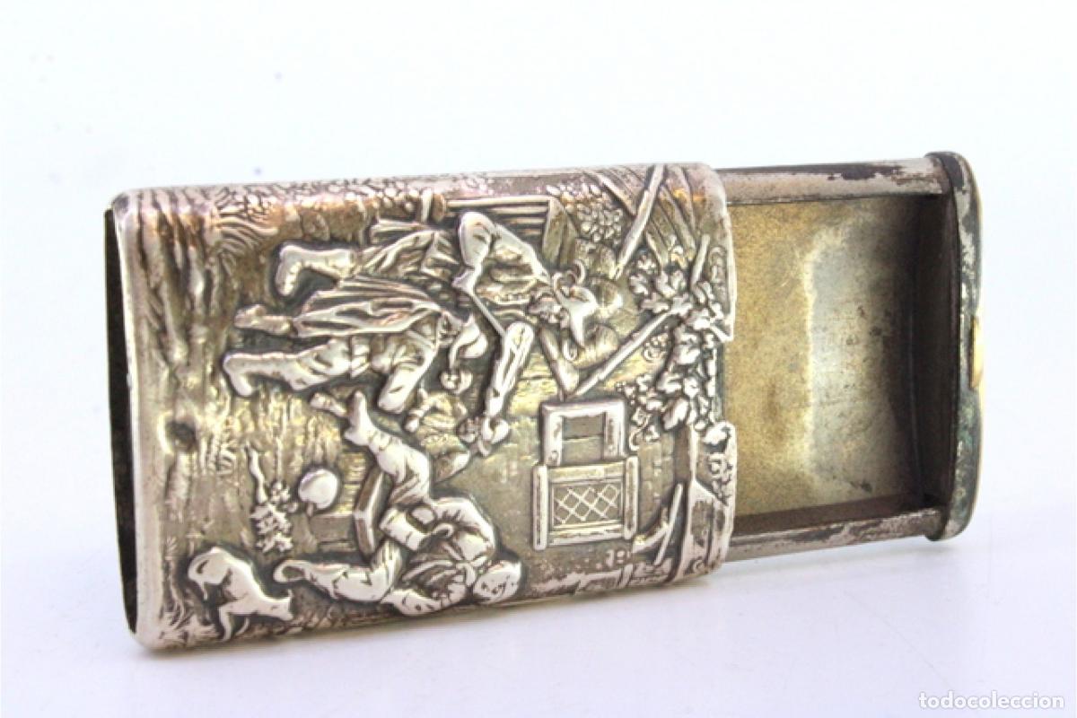 Antig&uuml;edades: Caja de cerillas de plata - Foto 2