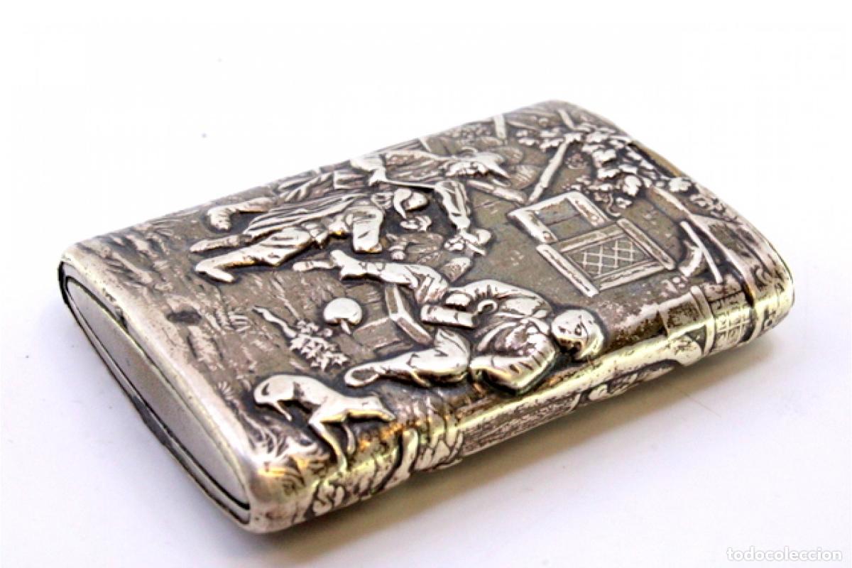 Antig&uuml;edades: Caja de cerillas de plata - Foto 3