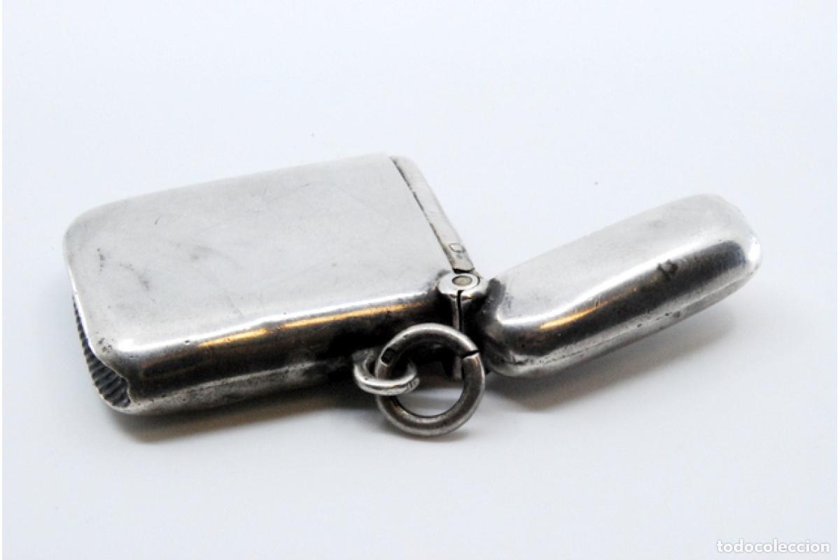 Antig&uuml;edades: Caja de cerillas de plata - Foto 2