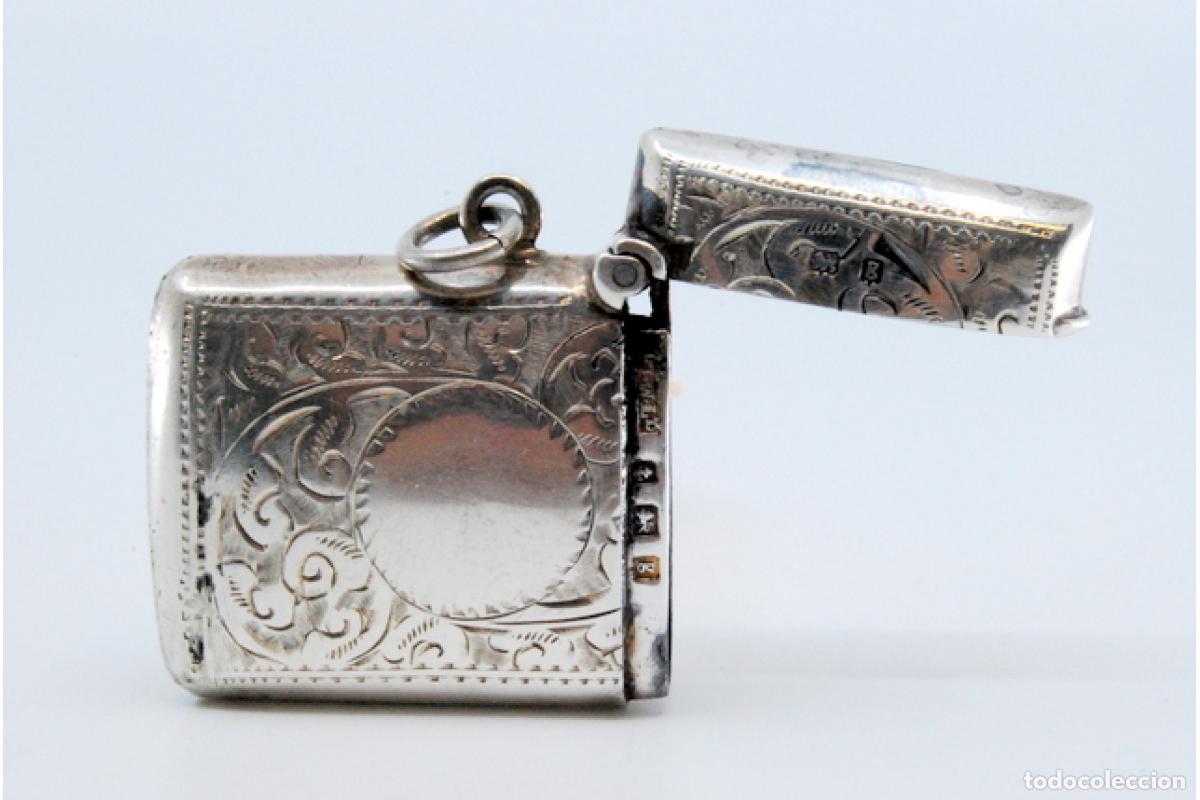 Antig&uuml;edades: Caja de cerillas de plata - Foto 3