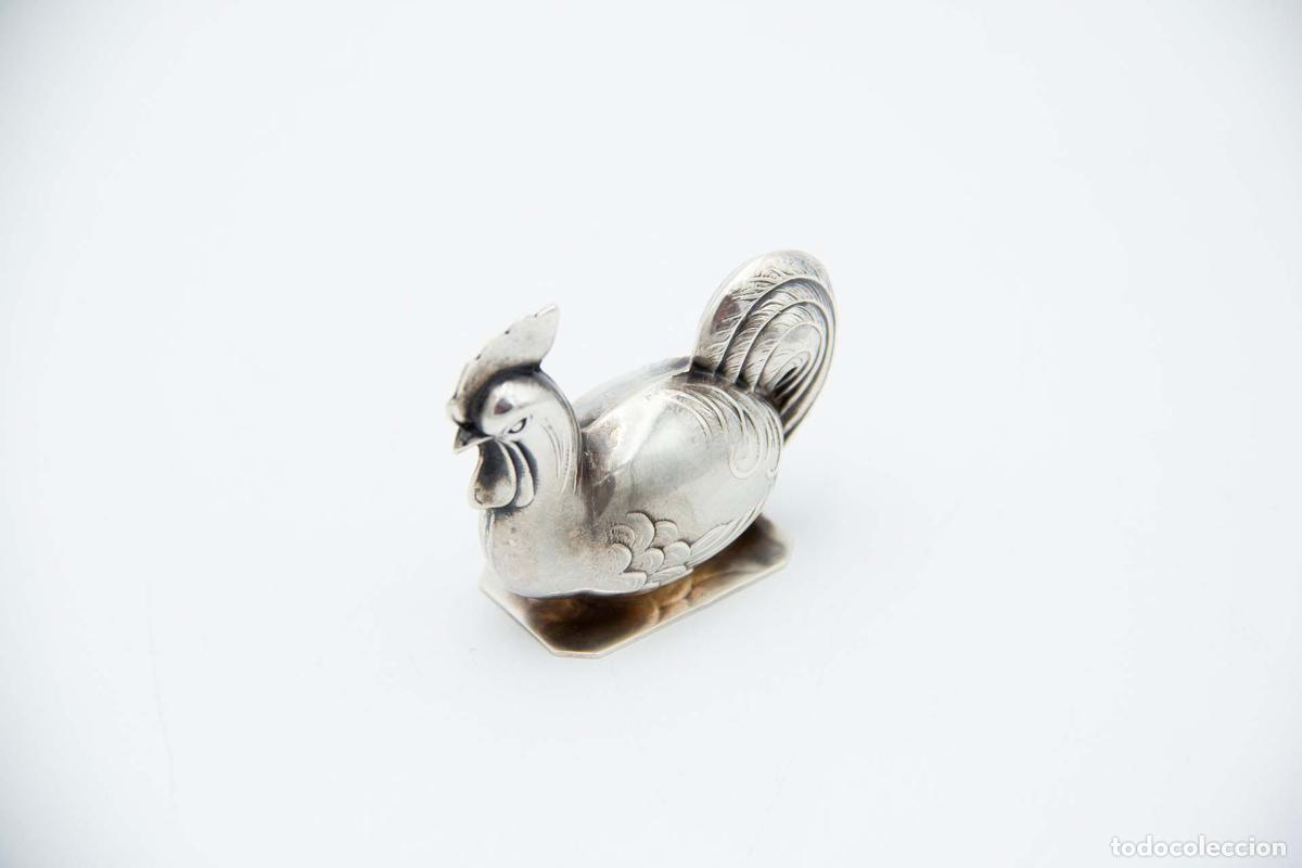 Antig&uuml;edades: gallo de plata - Foto 1