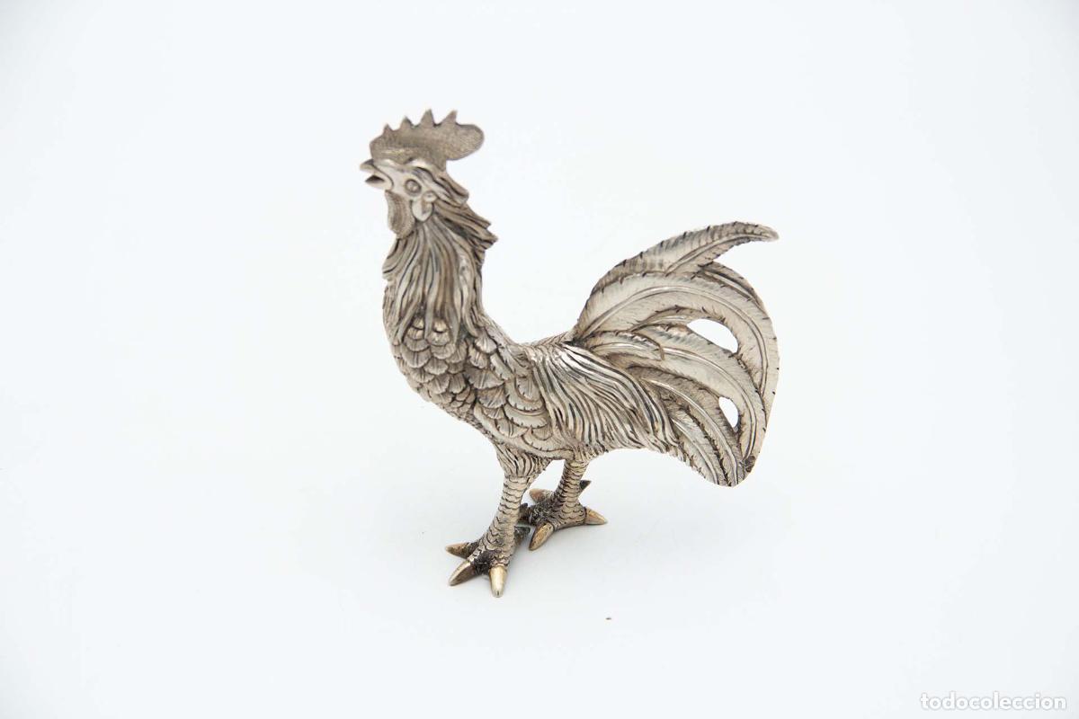 Antig&uuml;edades: gallo de plata - Foto 1
