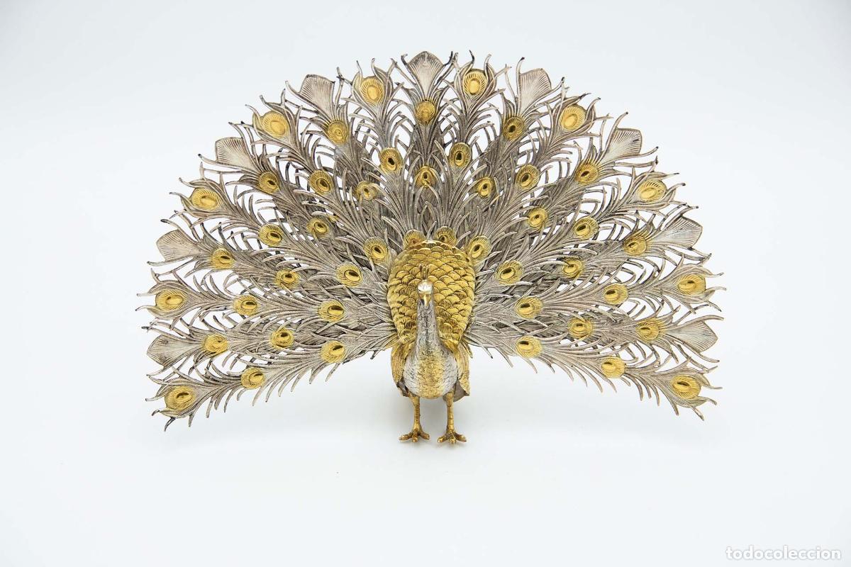 Antig&uuml;edades: Pavo real en plata - Foto 1