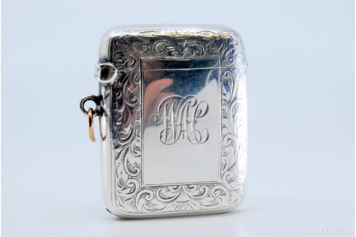 Antig&uuml;edades: Caja de cerillas de plata - Foto 3