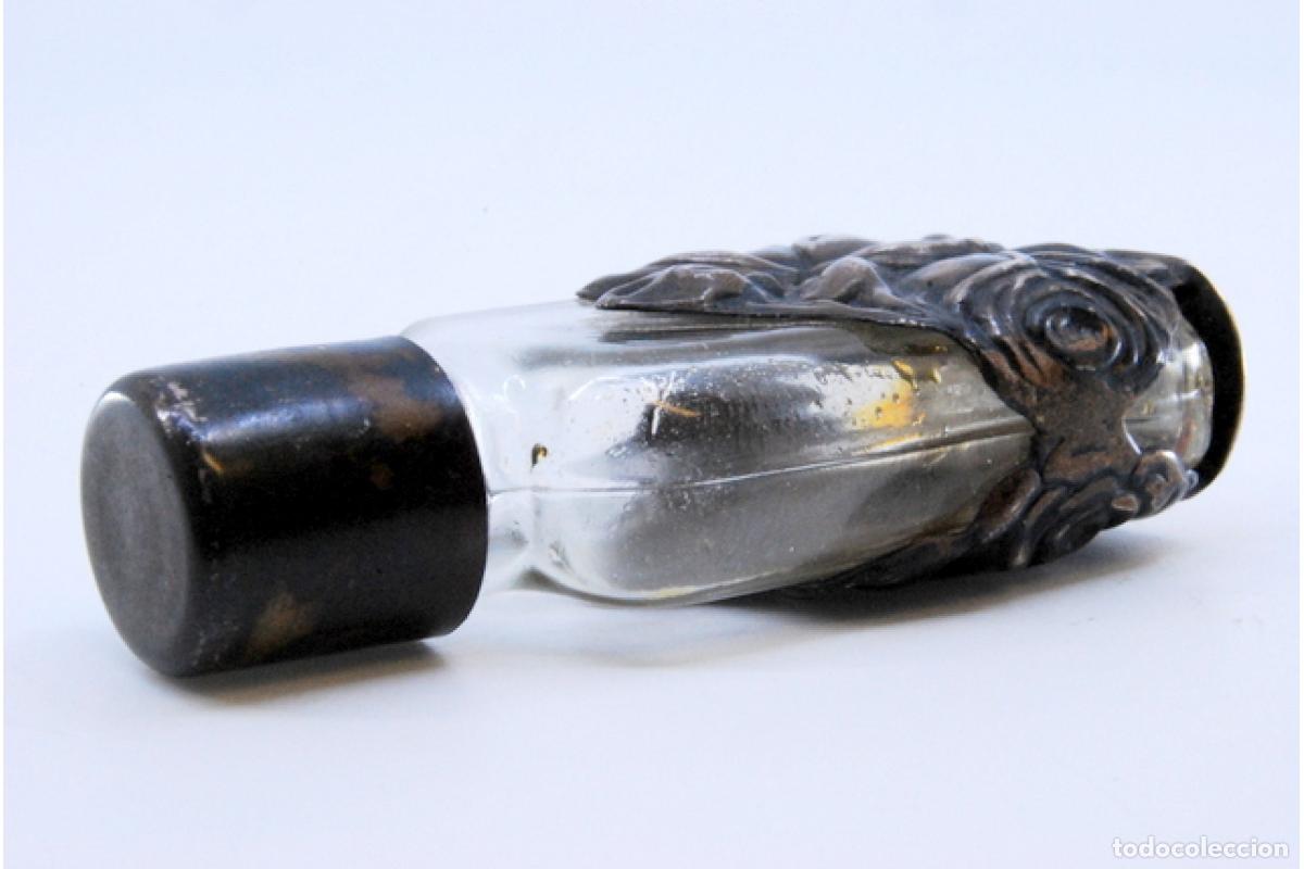 Antig&uuml;edades: Frasco de perfume, hecho de vidrio y plata. - Foto 6