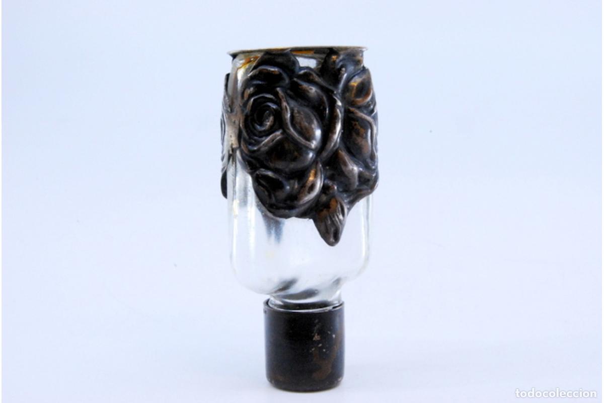 Antig&uuml;edades: Frasco de perfume, hecho de vidrio y plata. - Foto 8