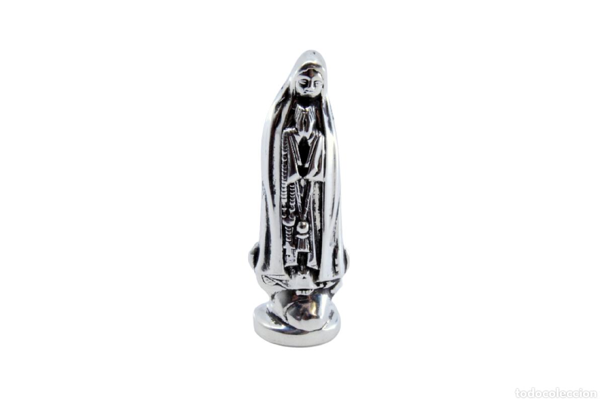 Antiques: Estatuilla de plata - Nuestra Se&ntilde;ora de F&aacute;tima en las nubes