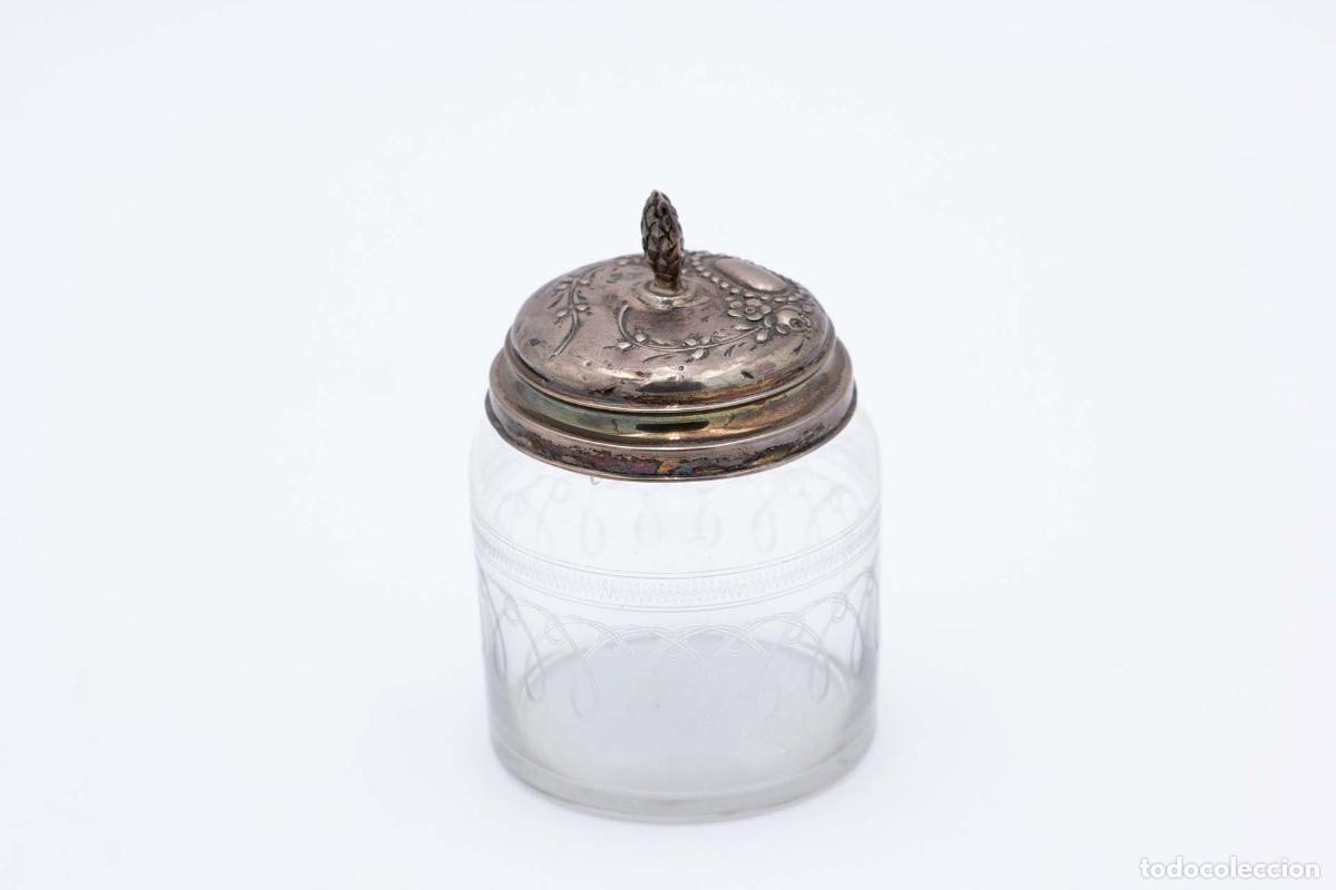 Antig&uuml;edades: Botella de vidrio y plata - Foto 1