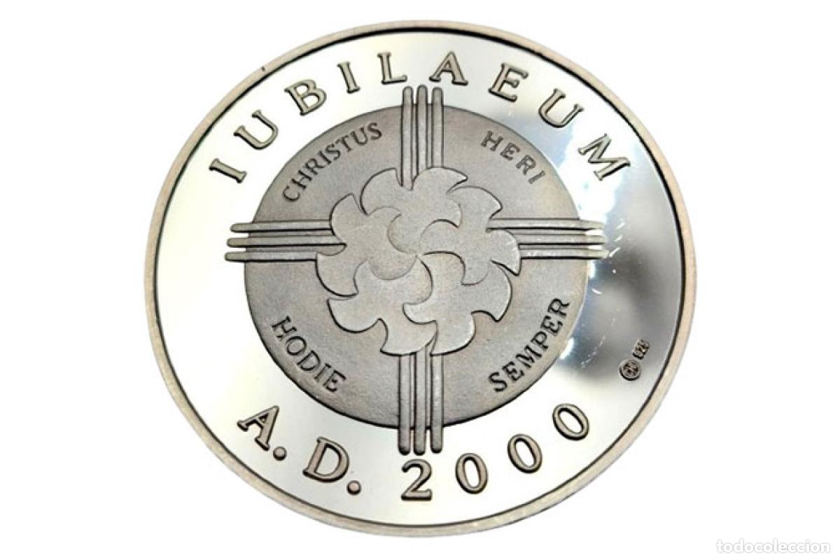 Antig&uuml;edades: Moneda de plata - Jubilaeum Vaticano - 2000 d.C. - Jerusal&eacute;n - Foto 2