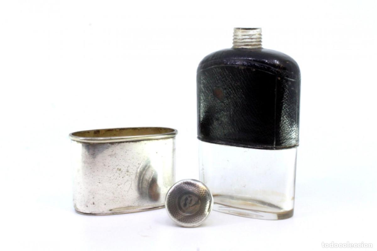 Antig&uuml;edades: Botella de vidrio y plata - Foto 9