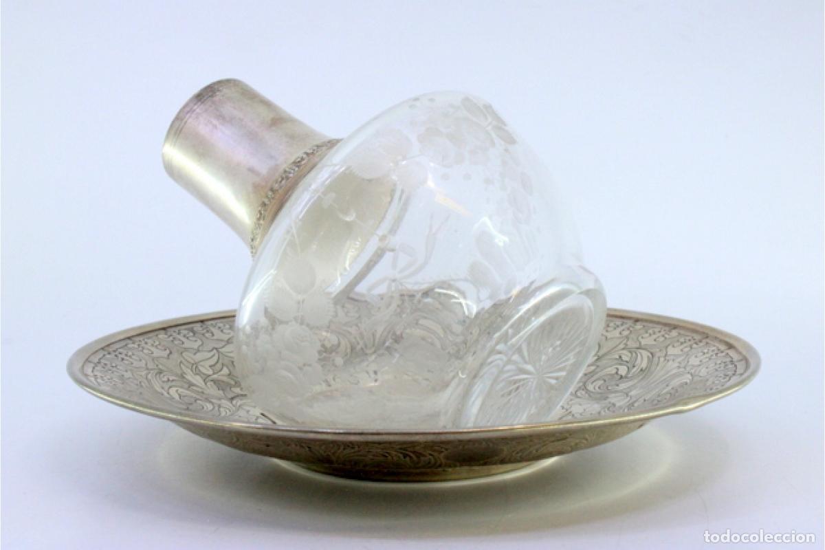Antig&uuml;edades: Botella de noche, de vidrio y plata. - Foto 7