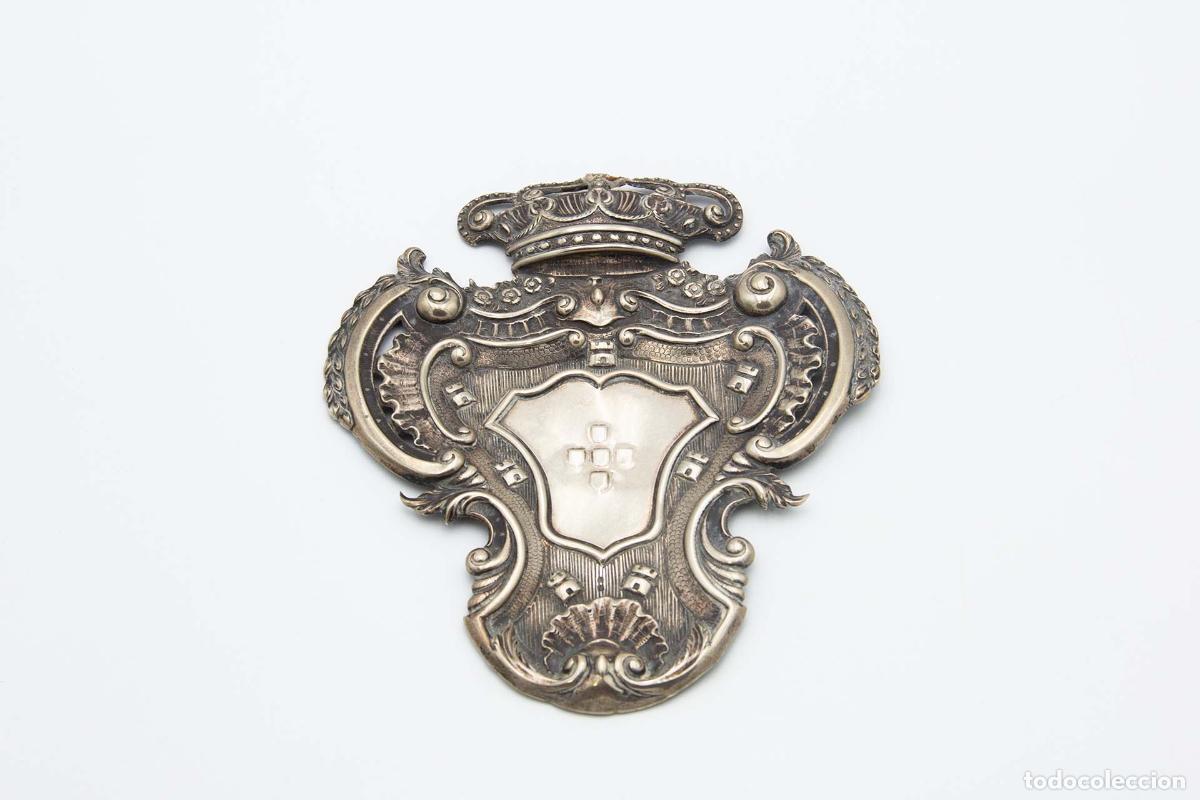 Antiques: Marco de pared, plata - Escudo de armas de Portugal
