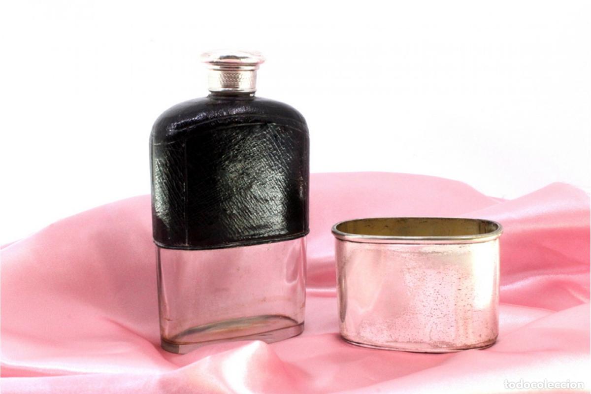Antig&uuml;edades: Botella de vidrio y plata - Foto 3