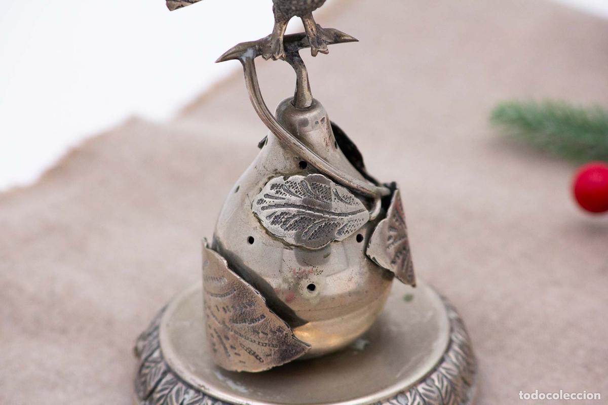 Antig&uuml;edades: Palillero de plata - Pavo real - Foto 4