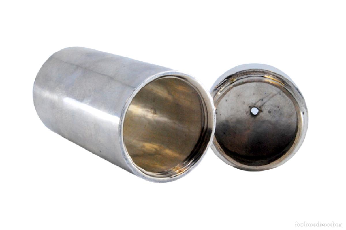 Antiguidades: soporte de plata para palillos de dientes