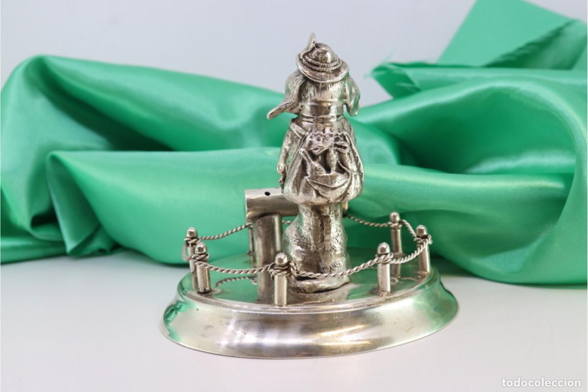 Antig&uuml;edades: Soporte de plata para palillos de dientes - Perro - Foto 5