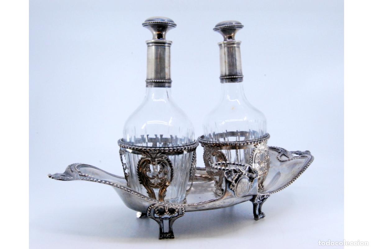 Antig&uuml;edades: Juego de vinagreras de plata - Foto 9