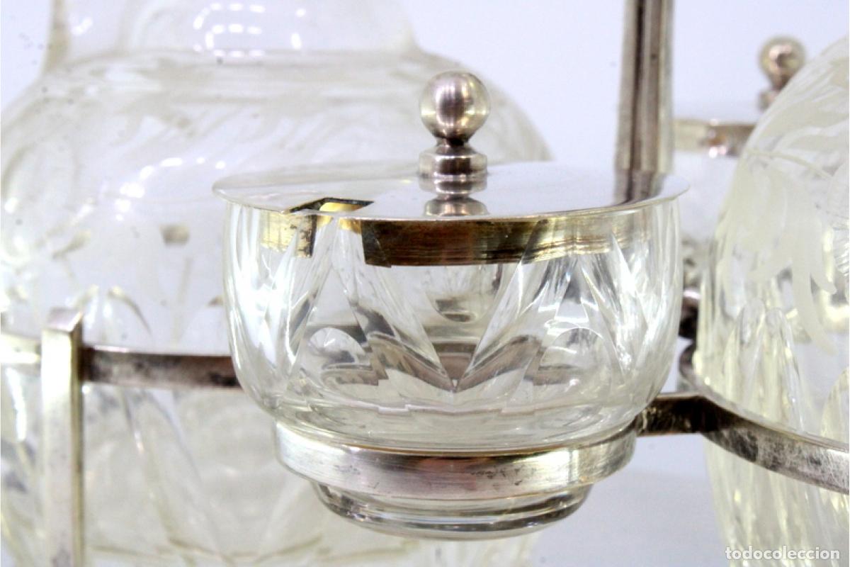 Antig&uuml;edades: Juego de vinagreras de plata - Foto 6
