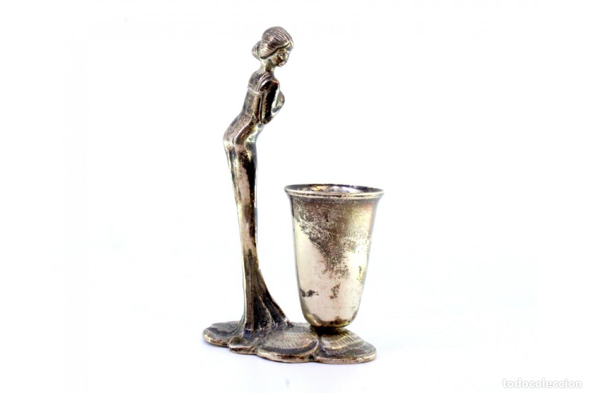 Antig&uuml;edades: soporte de plata para palillos de dientes - Foto 2