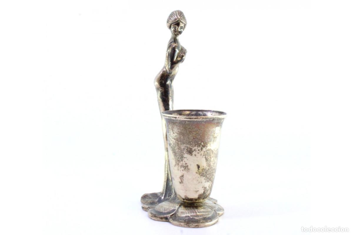 Antig&uuml;edades: soporte de plata para palillos de dientes - Foto 4