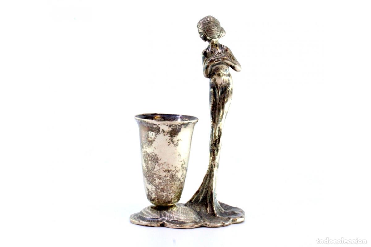 Antig&uuml;edades: soporte de plata para palillos de dientes - Foto 6