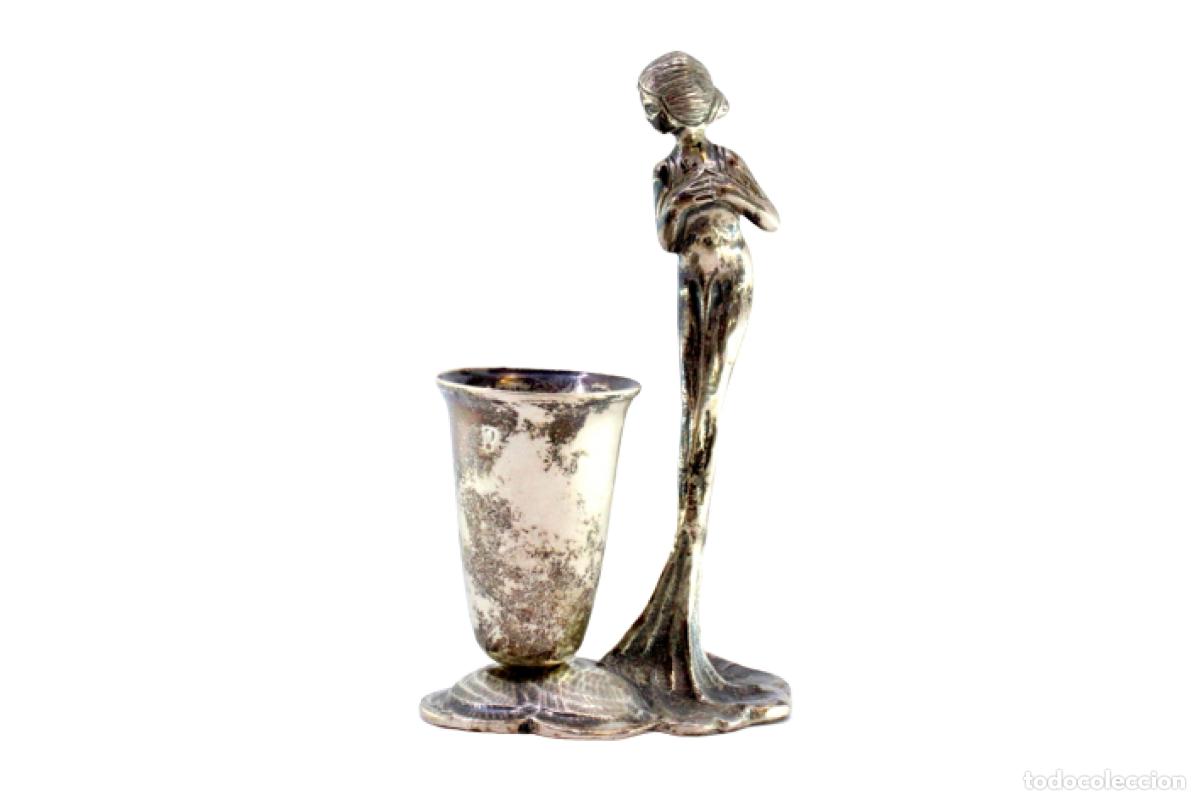 Antig&uuml;edades: soporte de plata para palillos de dientes - Foto 1