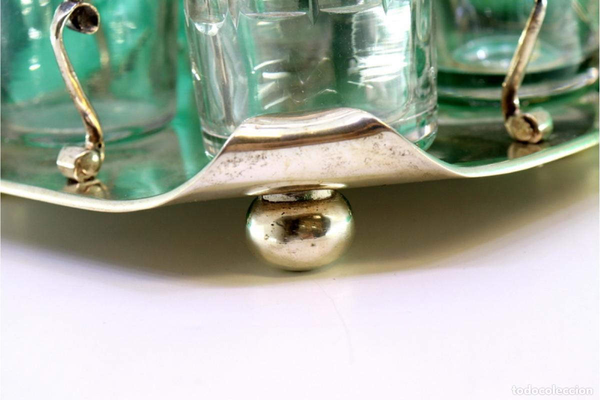 Antig&uuml;edades: Juego de vinagreras de plata - Foto 3
