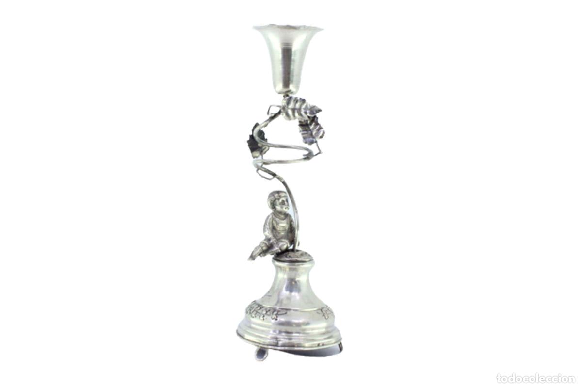 Antiquit&auml;ten: Soporte para palillos de dientes de plata - C&aacute;liz