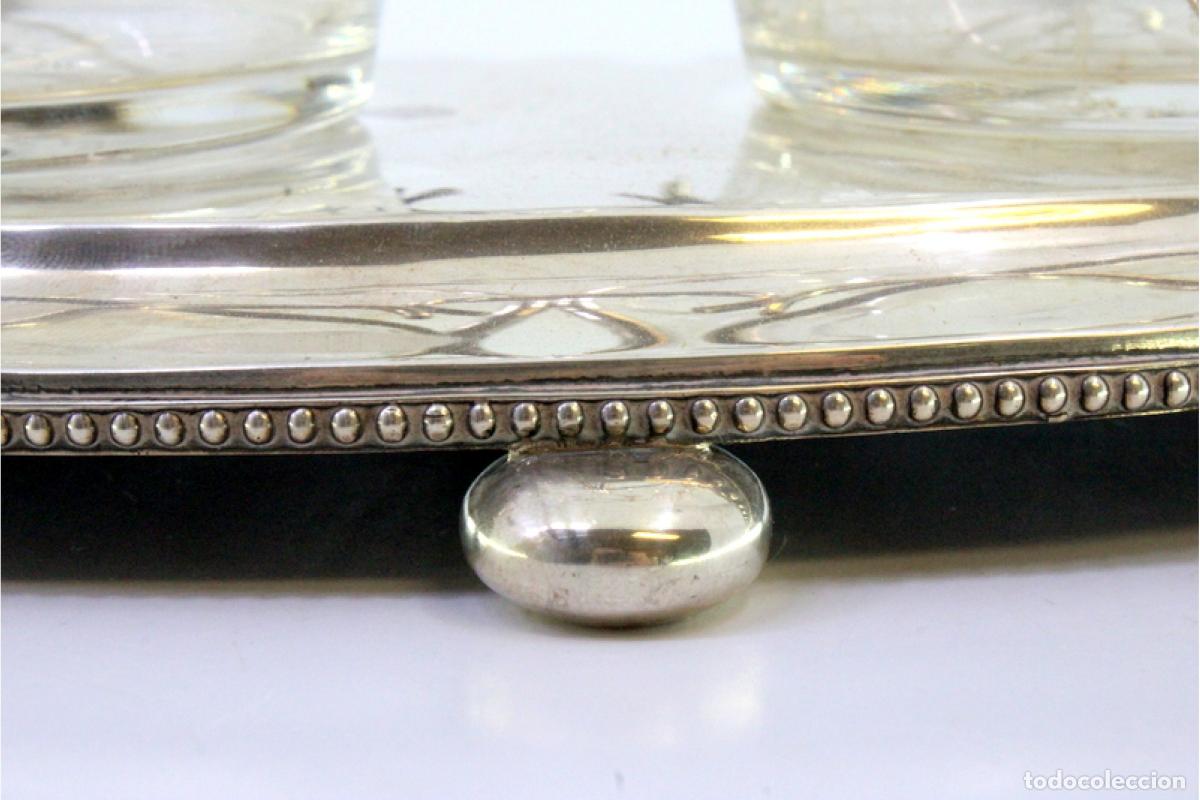 Antig&uuml;edades: Juego de vinagreras de plata - Foto 2