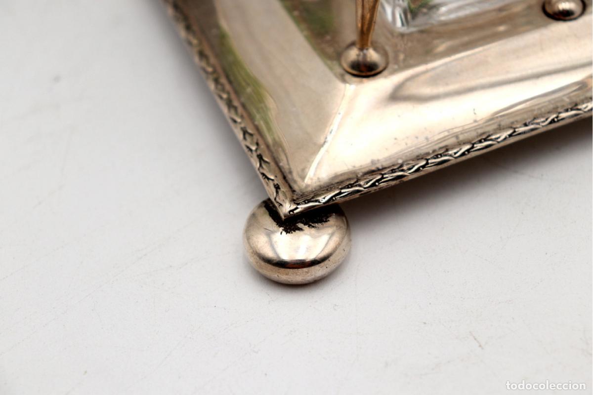 Antig&uuml;edades: Juego de vinagreras de plata - Foto 3