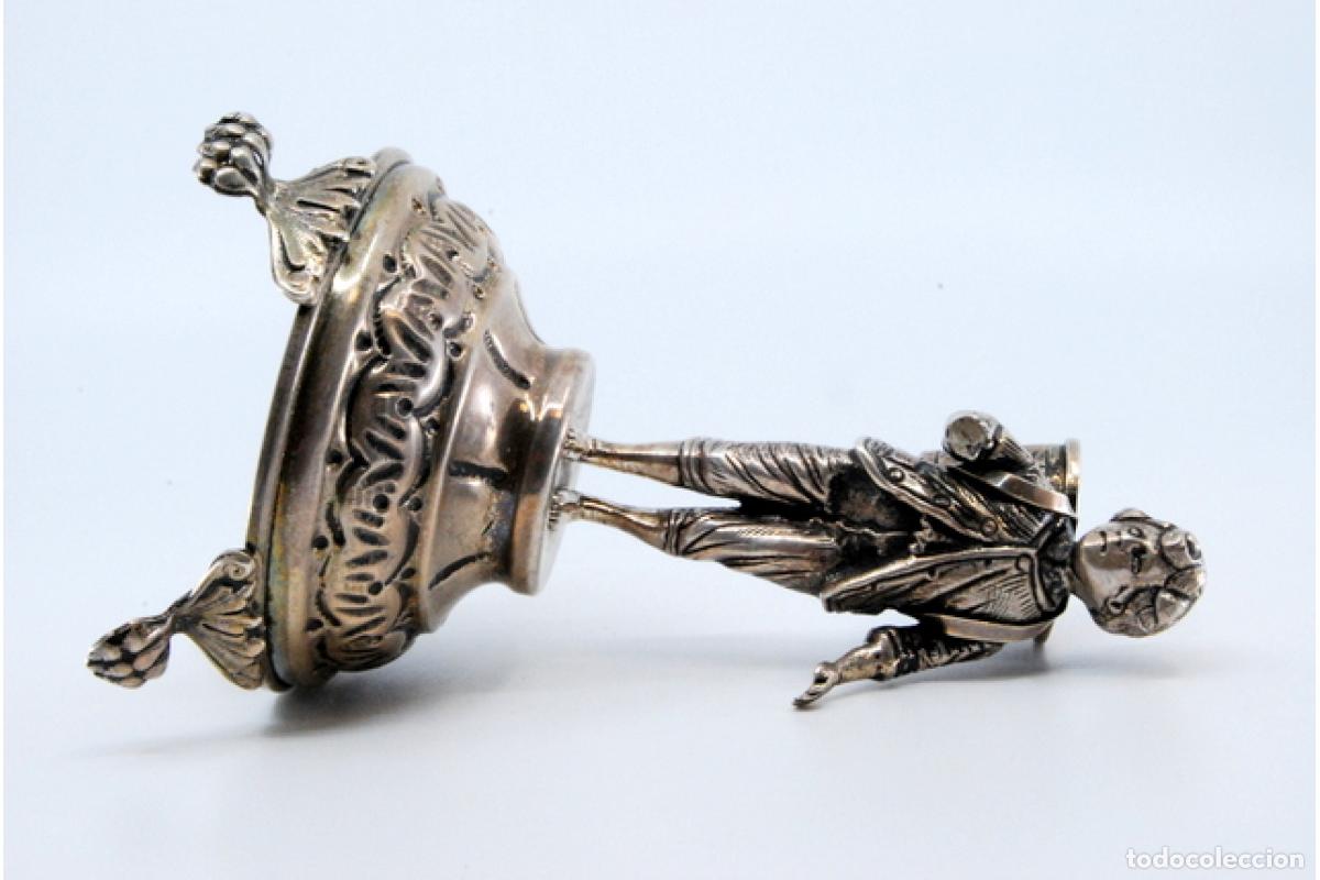 Antig&uuml;edades: Palillero de plata - Ni&ntilde;o con cesta - Foto 9