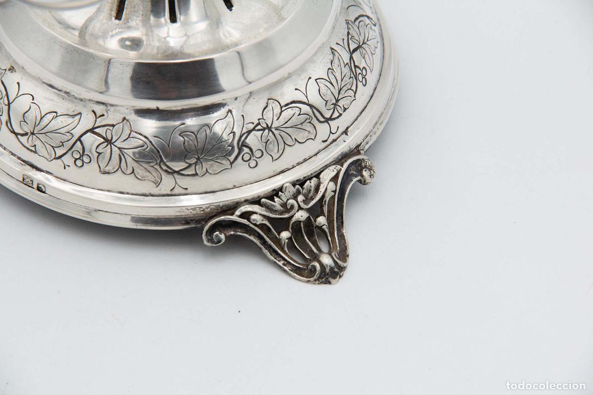 Antig&uuml;edades: Juego de vinagreras de plata - Foto 3