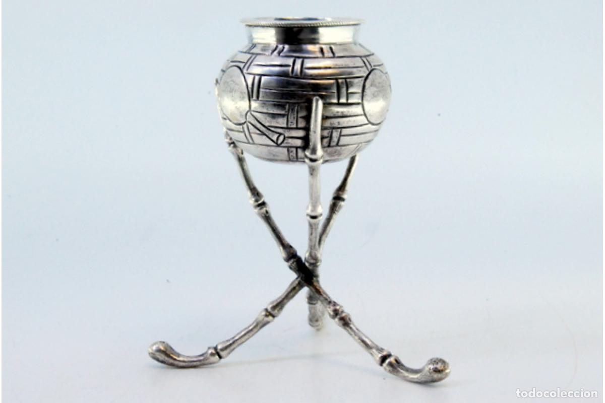 Antig&uuml;edades: Soporte de plata para palillos de dientes - Tarro - Foto 3