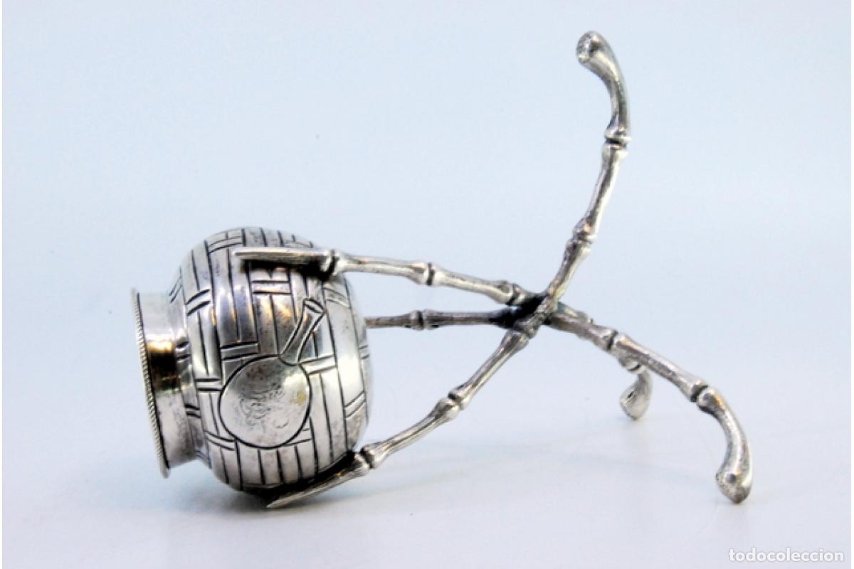 Antig&uuml;edades: Soporte de plata para palillos de dientes - Tarro - Foto 8