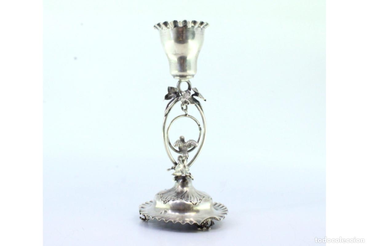 Antig&uuml;edades: Soporte para palillos de dientes de plata - Ave - Foto 6