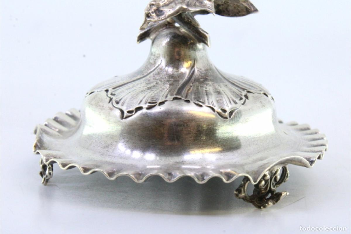 Antig&uuml;edades: Soporte para palillos de dientes de plata - Ave - Foto 8
