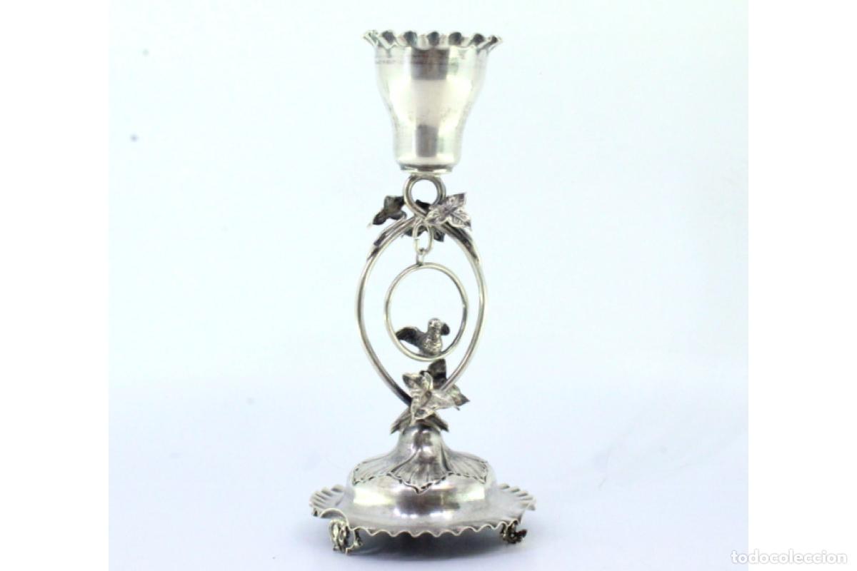 Antig&uuml;edades: Soporte para palillos de dientes de plata - Ave - Foto 9
