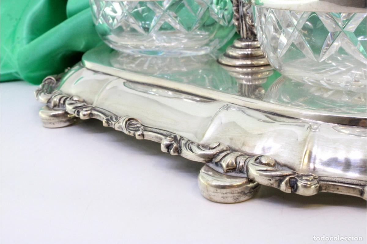 Antig&uuml;edades: Juego de vinagreras de plata - Foto 2