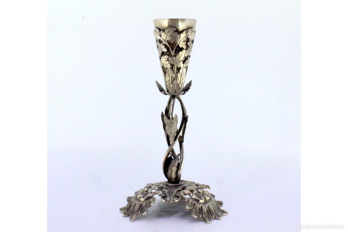 Antig&uuml;edades: Soporte de plata para palillos de dientes - Tr&iacute;pode - Foto 5