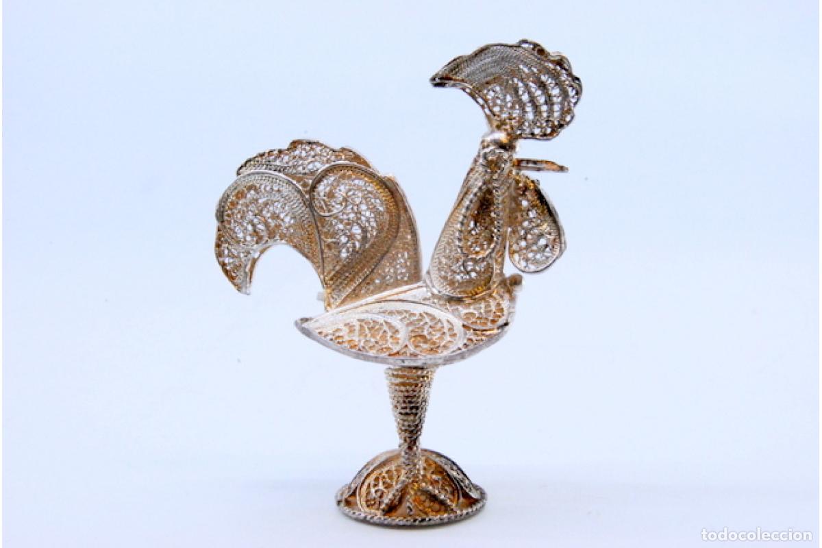 Antig&uuml;edades: Gallo en filigrana de plata - Foto 7
