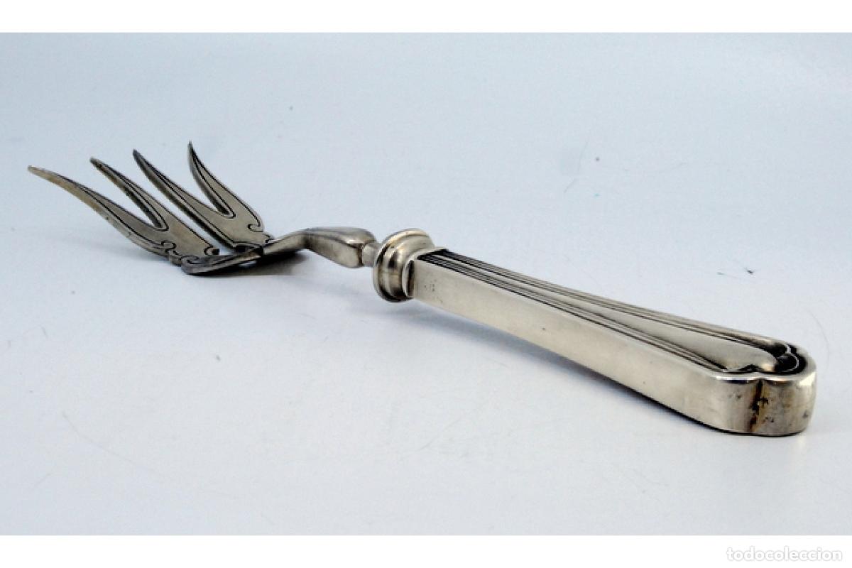 Antig&uuml;edades: Tenedor de plata para servir pescado - Foto 7