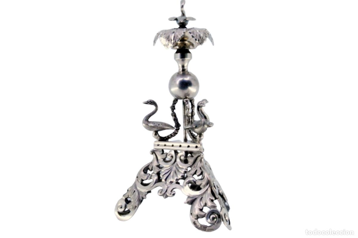 Antiguidades: Palillero de plata - Cisnes
